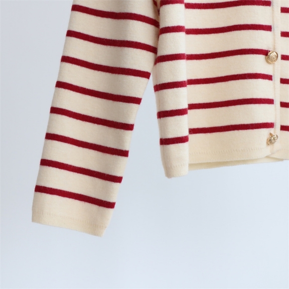 Last one!!! French Strip Sweater Cardigan - Picture 8 of 9